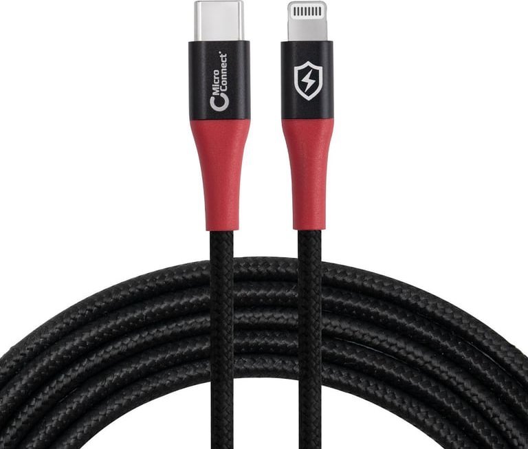 Kabel USB MicroConnect Lightning - USB-C 1.5 m Czarny (MC-CLIGHTNING-SC)