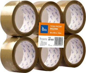 Tetis Taśma pakowa brązowa 6 szt.