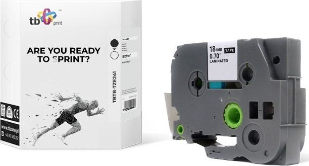 TB Print Taśma TBTB-TZE241 Brother Czarny na Białym 18x8mm 1szt.