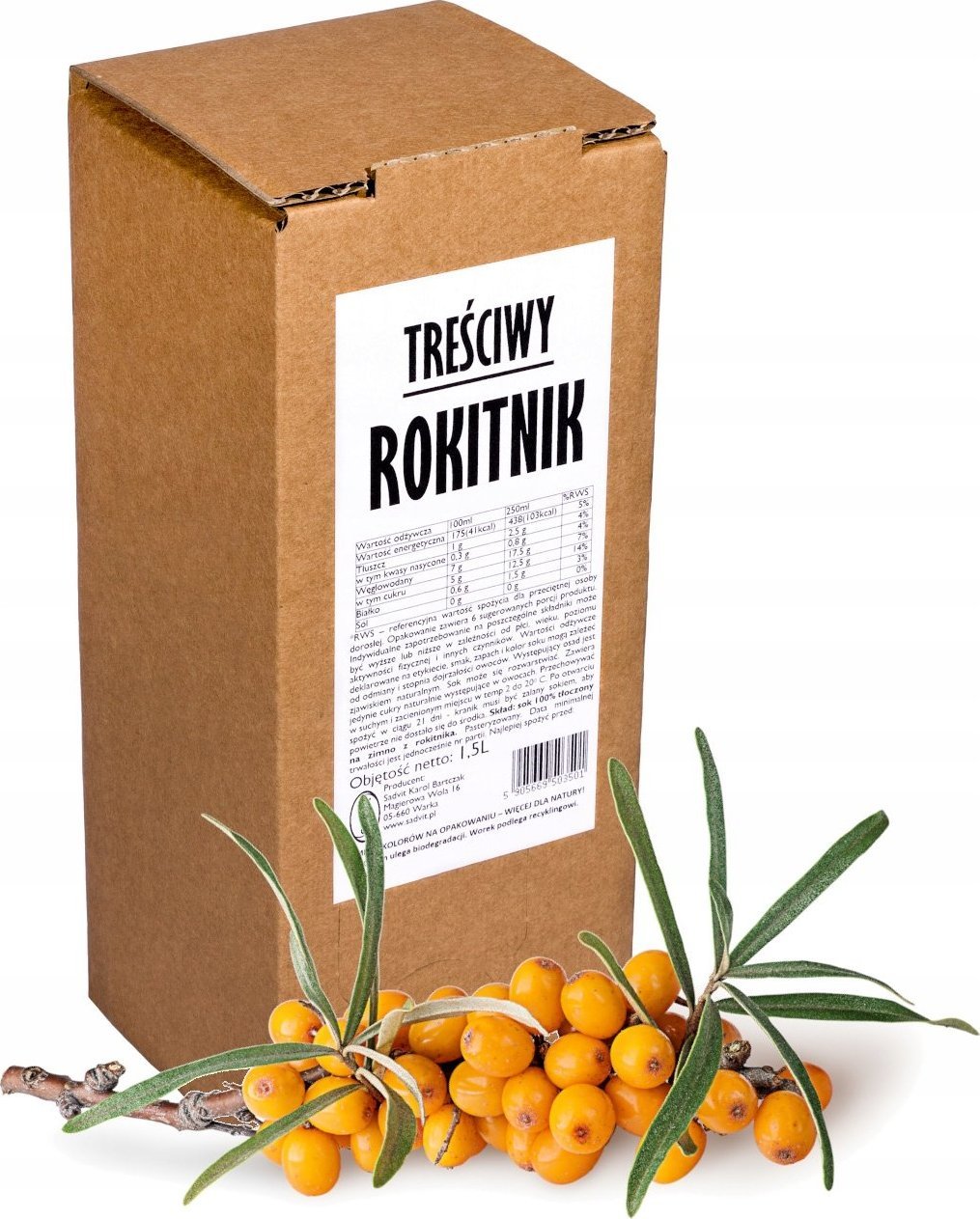 Sadvit sok rokitnik 100% sok z rokitnika naturalny 1,5L