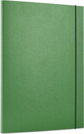 Staples Teczka skrzydłowa zamykana gumką office products zielona