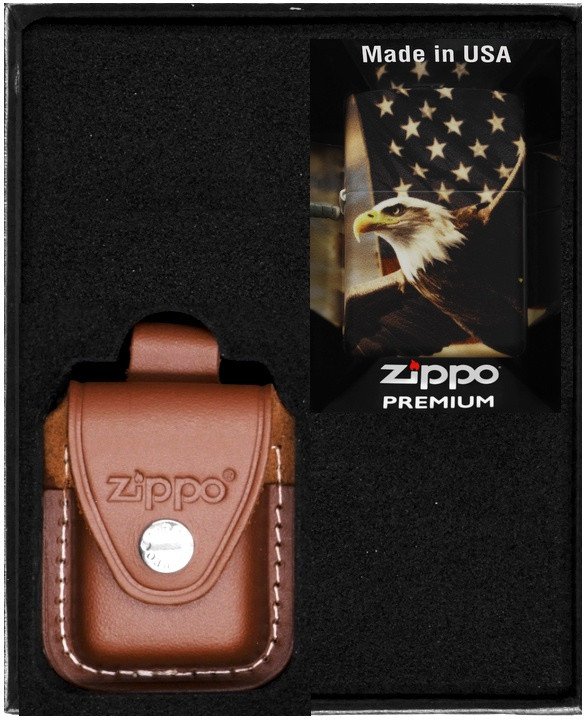 Zestaw ZIPPO Zapalniczka EAGLE USA FLAG DESIGN Prezentowy No4