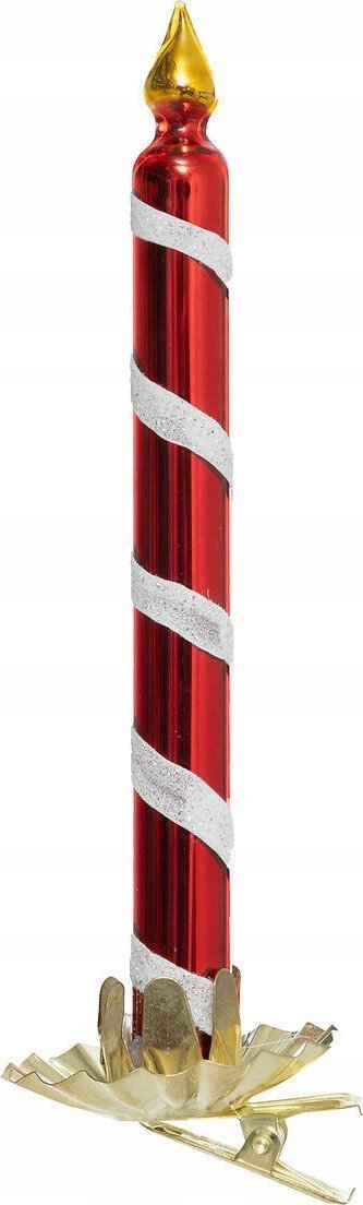 Atmosphera Szklana bombka przypinana, świeca, 15 cm