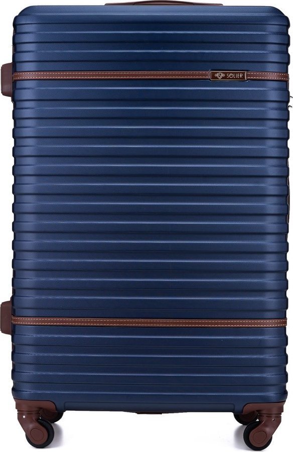 Solier Walizka podróżna twarda średnia STL957 granatowa