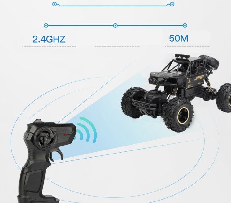 DUŻY SAMOCHÓD ZDALNIE STEROWANY AUTO RC METAL TERENOWY NAPĘD 4X4 1:16 PILOT