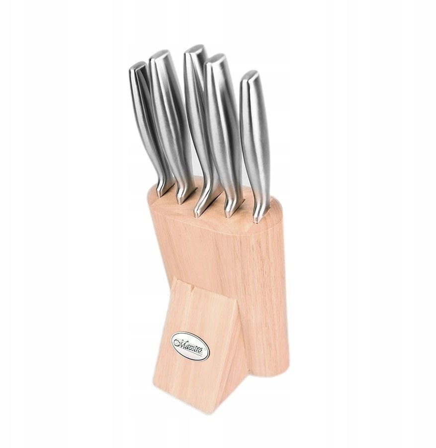 Maestro ZESTAW NOŻY KOMPLET 6 ELEMENTÓW W BLOKU ZE STOJAKIEM MR-1420