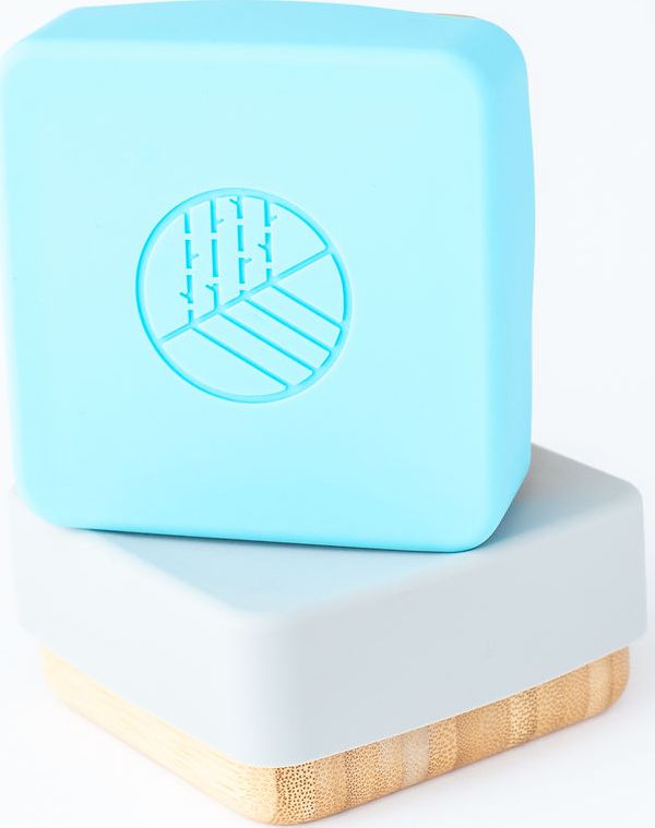 ECO RASCALS ECORASCALS Bambusowe pojemniki na przekąski 2 szt szaro-niebieski