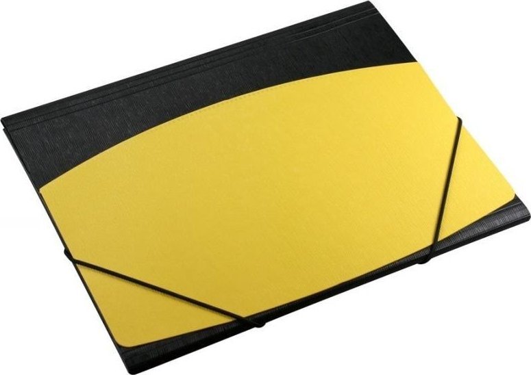 Teczka A4 z gumką faktura kory czarno-żółta