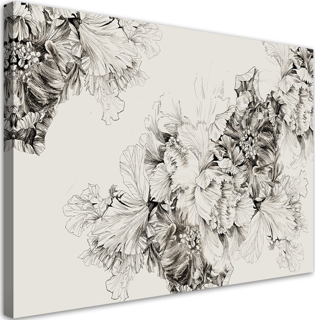 Feeby Obraz na płótnie, Kwiatowy motyw vintage - 120x80