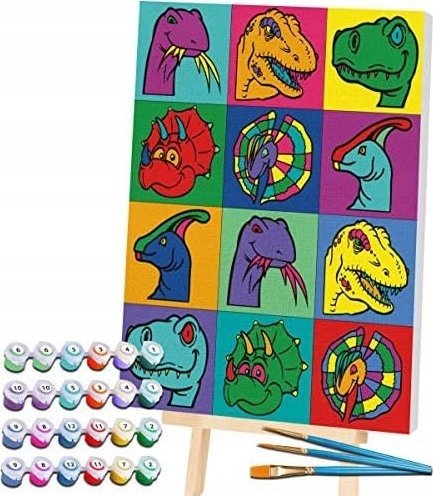 Planet Splat malowanie według numerów DINOZAURAS 30x40 cm