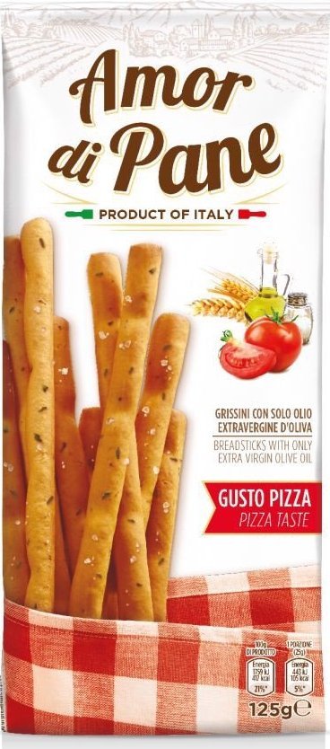 Miłość Chleba Paluszki grissini pizza 125 g