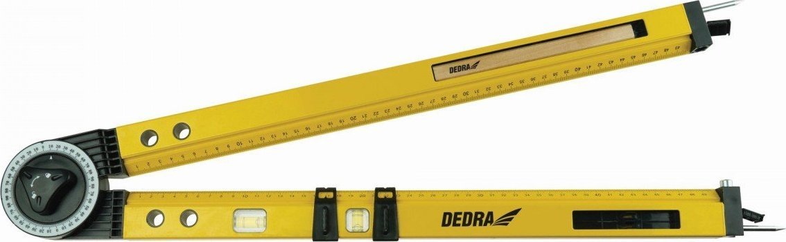 Dedra Kątomierz nastawny z poziomnicą 620mm, 2 libelki