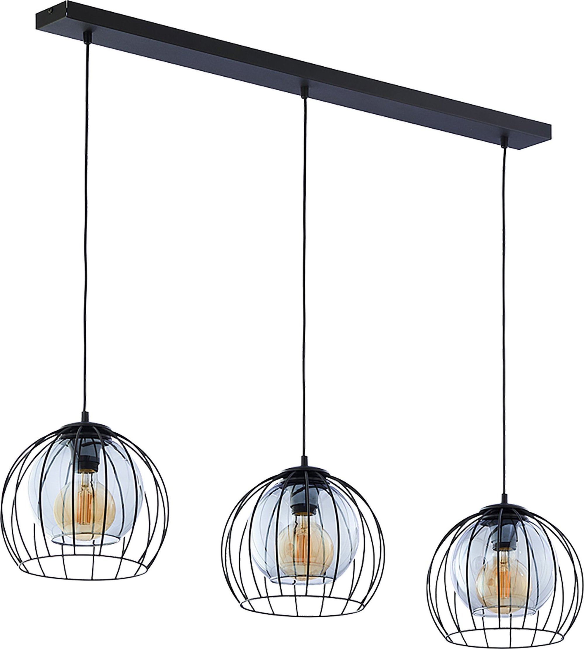 Lampa wisząca Orno DUNIA 3P, lampa wisząca, E27 max.15W, czarna