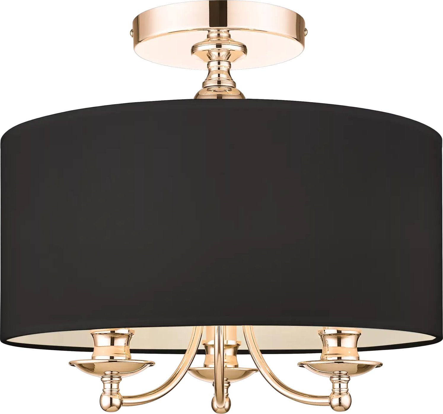 Lampa sufitowa Cosmolight Sufitowa lampa nowojorska Abu Dhabi do sypialni czarna złota