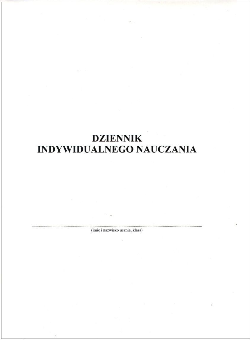 Dziennik indywidualnego nauczania 02212