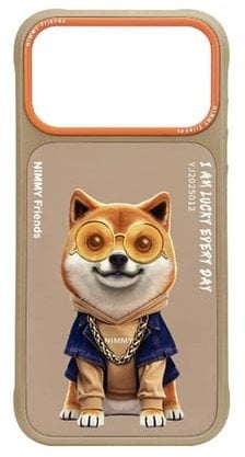 Etui Nimmy Glasses Cool Dog do iPhone 17 Pro bezowy