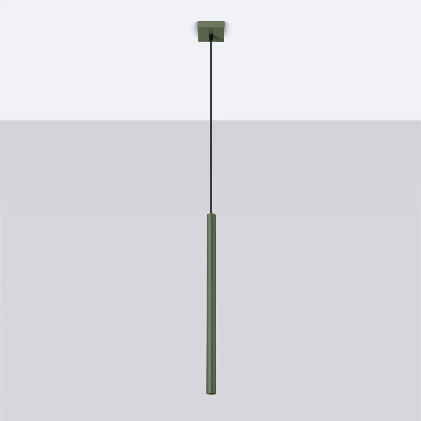 Lampa wisząca PASTELO 1 zielona oliwka SOLLUX LIGHTING