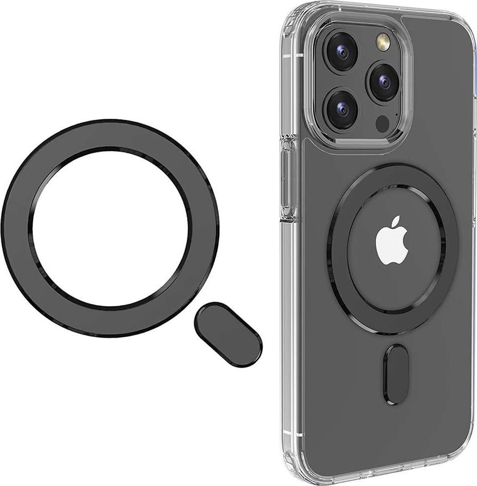 4kom.pl Blaszka magnetyczna uniwersalna Pierścień Uchwyt Magmat do MagSafe Magnetic Ring Black