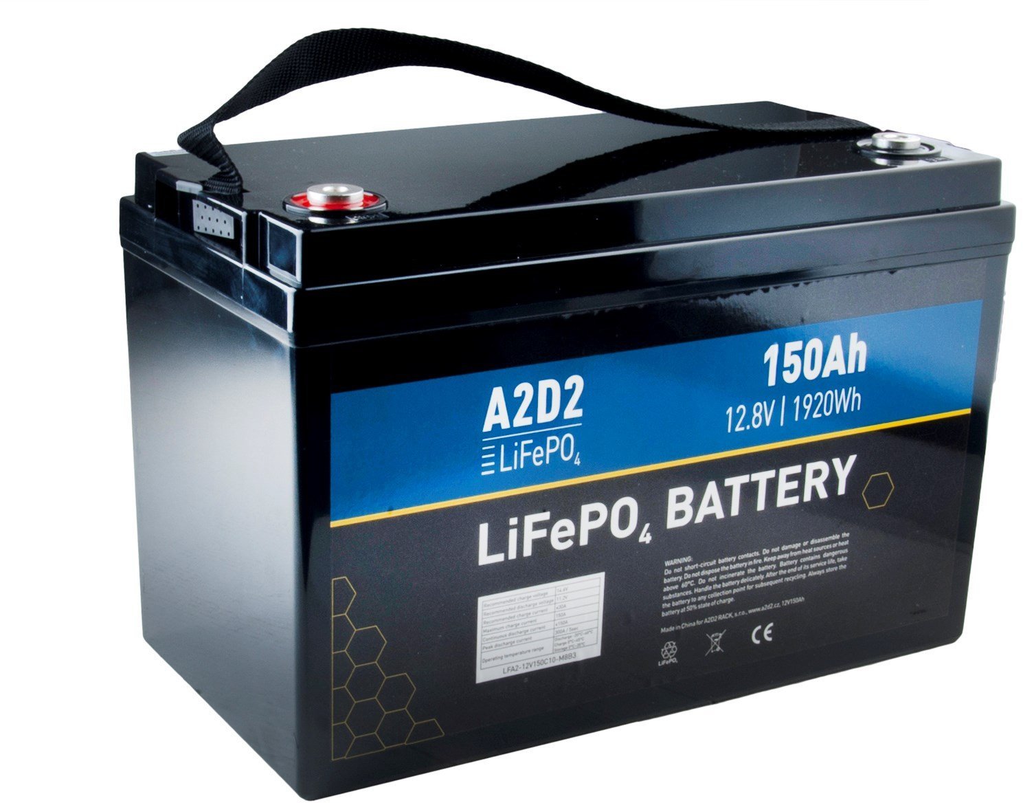 Avacom baterie LiFePO4 12,8V 150Ah M8