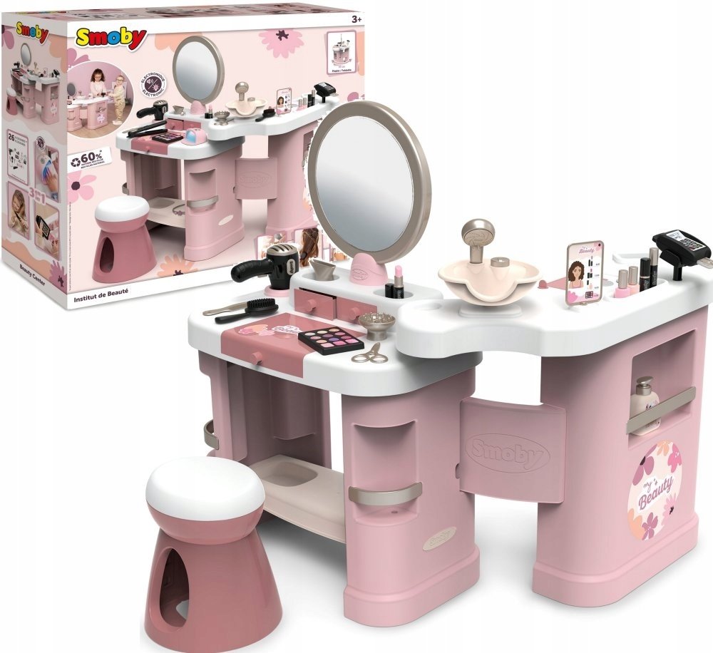 Deltaco Dziecięcy salon piękności z akcesoriami Smoby Beauty