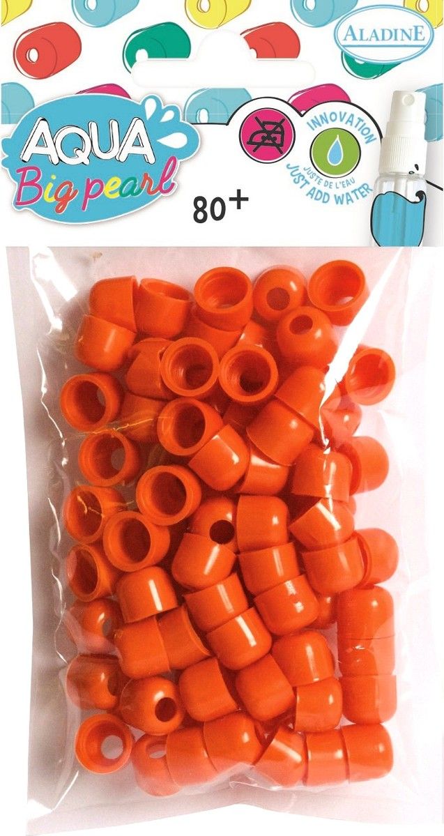 Aladine Koraliki Aqua Big pearl 80szt. Pomarańcz