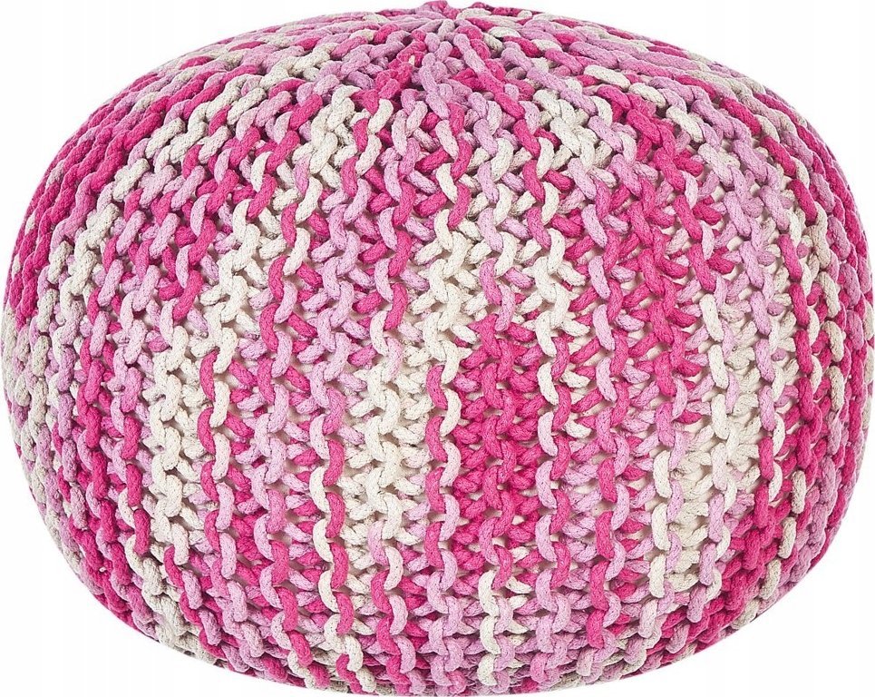 Beliani Puf 50 x 35 cm biało-różowy CONRAD