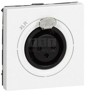 078755 MOSAIC Gniazdo audio XLR-3 - 2 moduły białe żeńskie Neutrik 078755