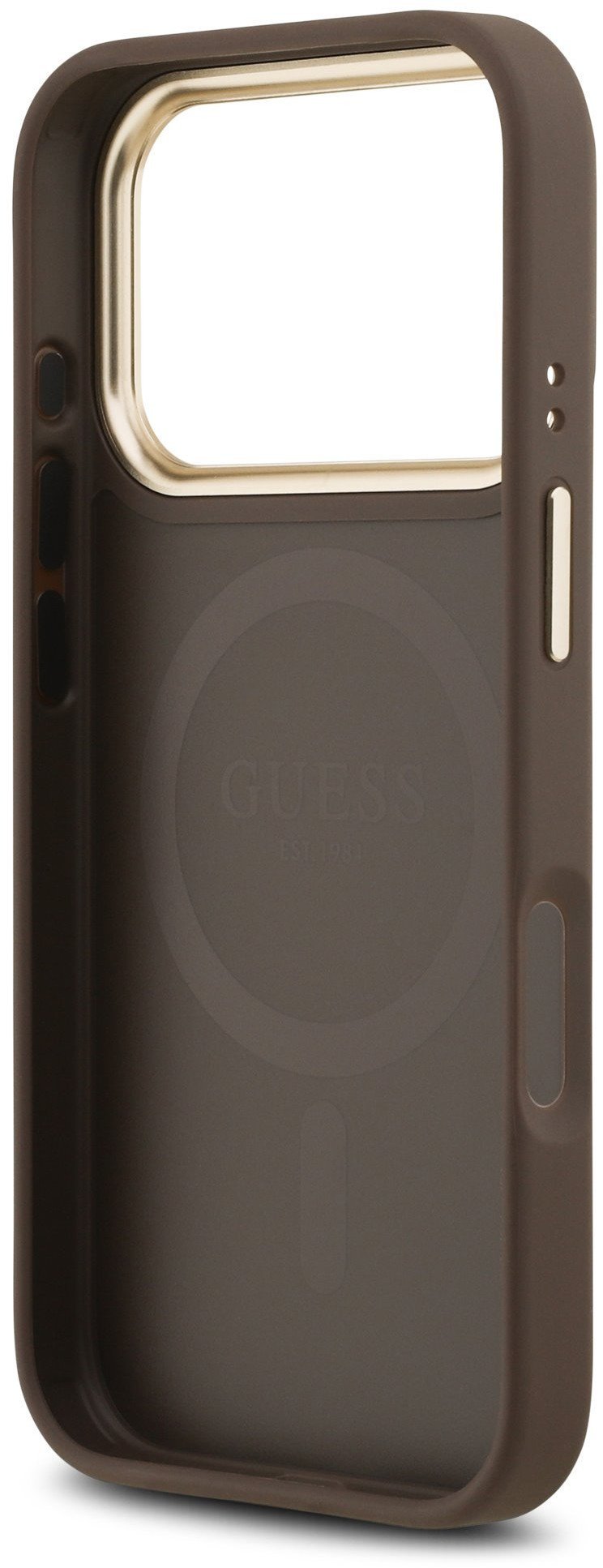 Etui Guess 4G PU Classic Logo MagSafe do iPhone 17 Pro Max brązowy