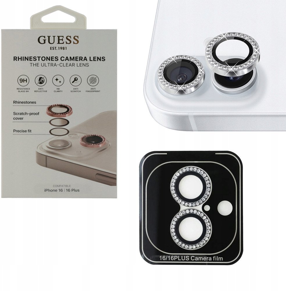 Guess Mocne Szkło Ochronne 9H Na Aparat Do Iphone 16/ 16 Plus