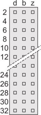 SCHROFF Wtyczka SCHROFF typ F, EN 60603, DIN 41612, żeńska, 48 styków, oczka lutowane, 9,5 mm