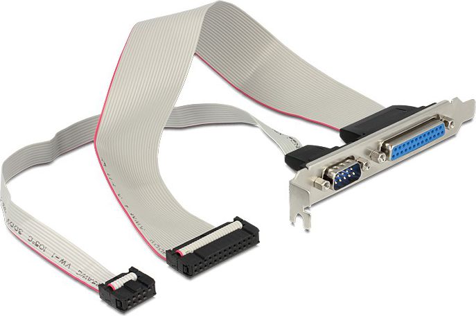 Delock Śledź z portem szeregowym COM 9-pin i równoległym LPT 25-pin (83445)
