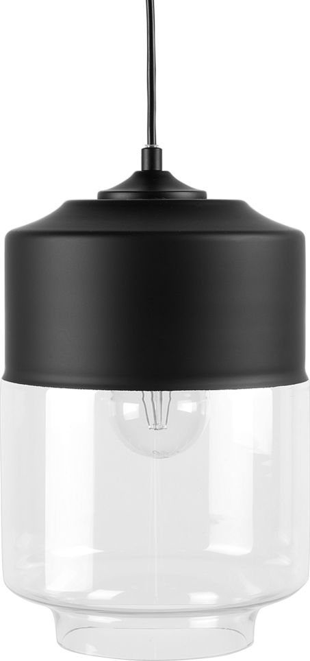 Lampa wisząca Beliani Lampa wisząca szklana czarna JURUA