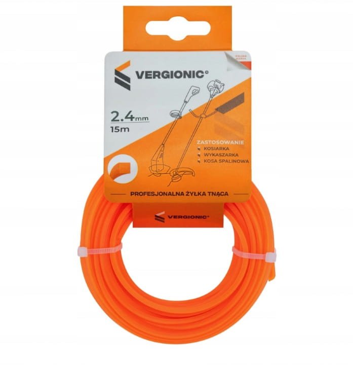 Żyłka tnąca 2,4mm x 15m kwadratowa do wykaszarki wytrzymała