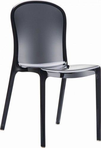Resol Krzesło Uma czarne transparentne
