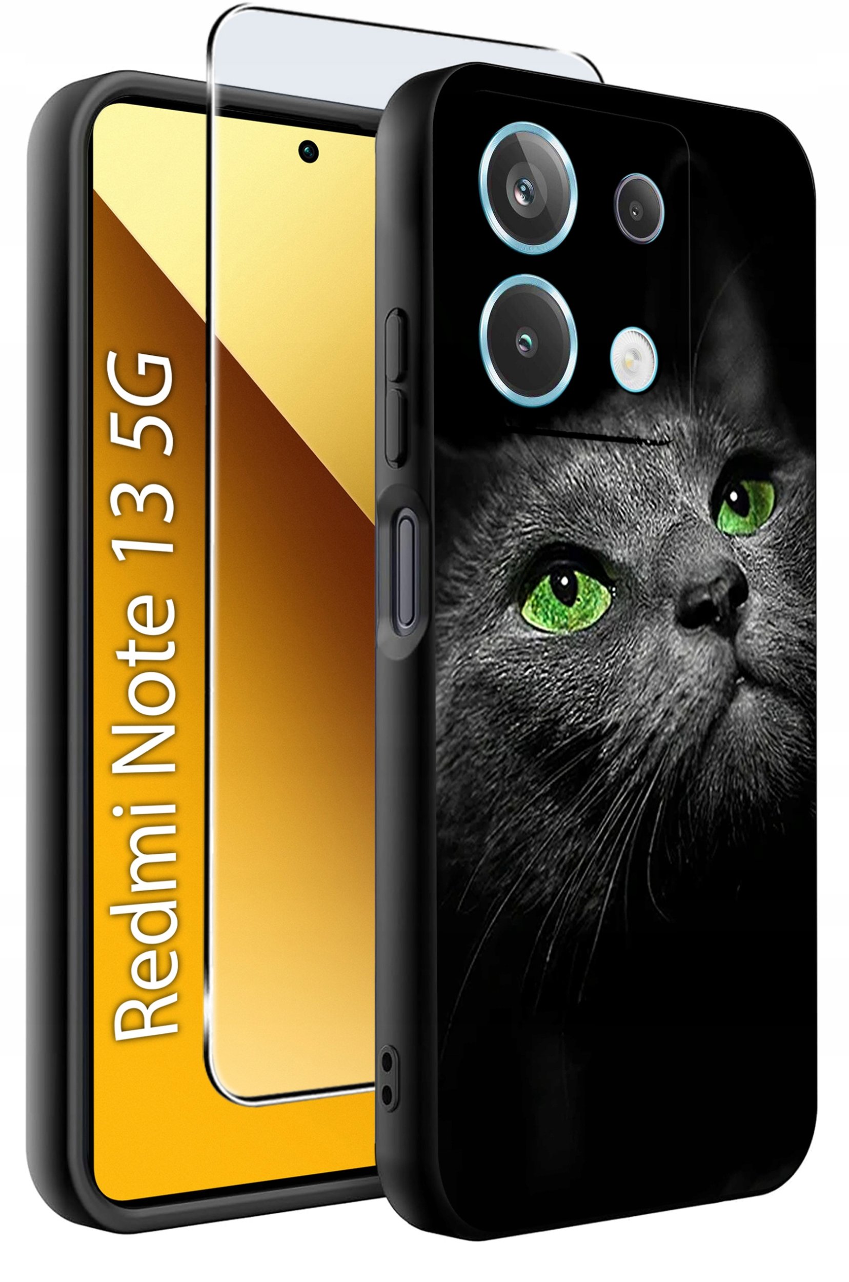 ETUI do Xiaomi Redmi Note 13 5G WZORY |SILIKONOWE MATT CASE +SZKŁO 9H