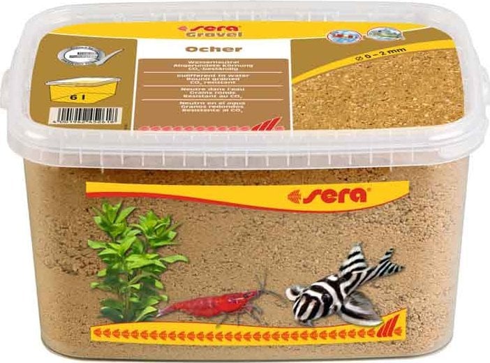 Sera Żwirek do akwarium Gravel Ocher O 0 - 2 mm 3 l, ochra