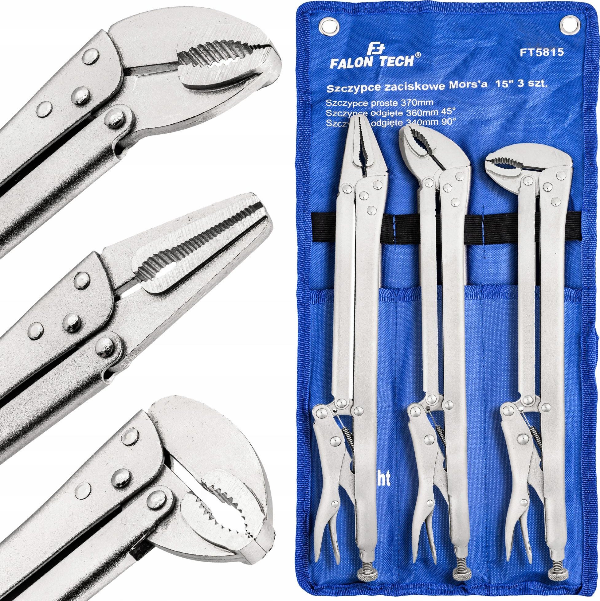 Falon-Tech SZCZYPCE SAMOZACISKOWE MORSA MORSEA DŁUGIE 3szt.