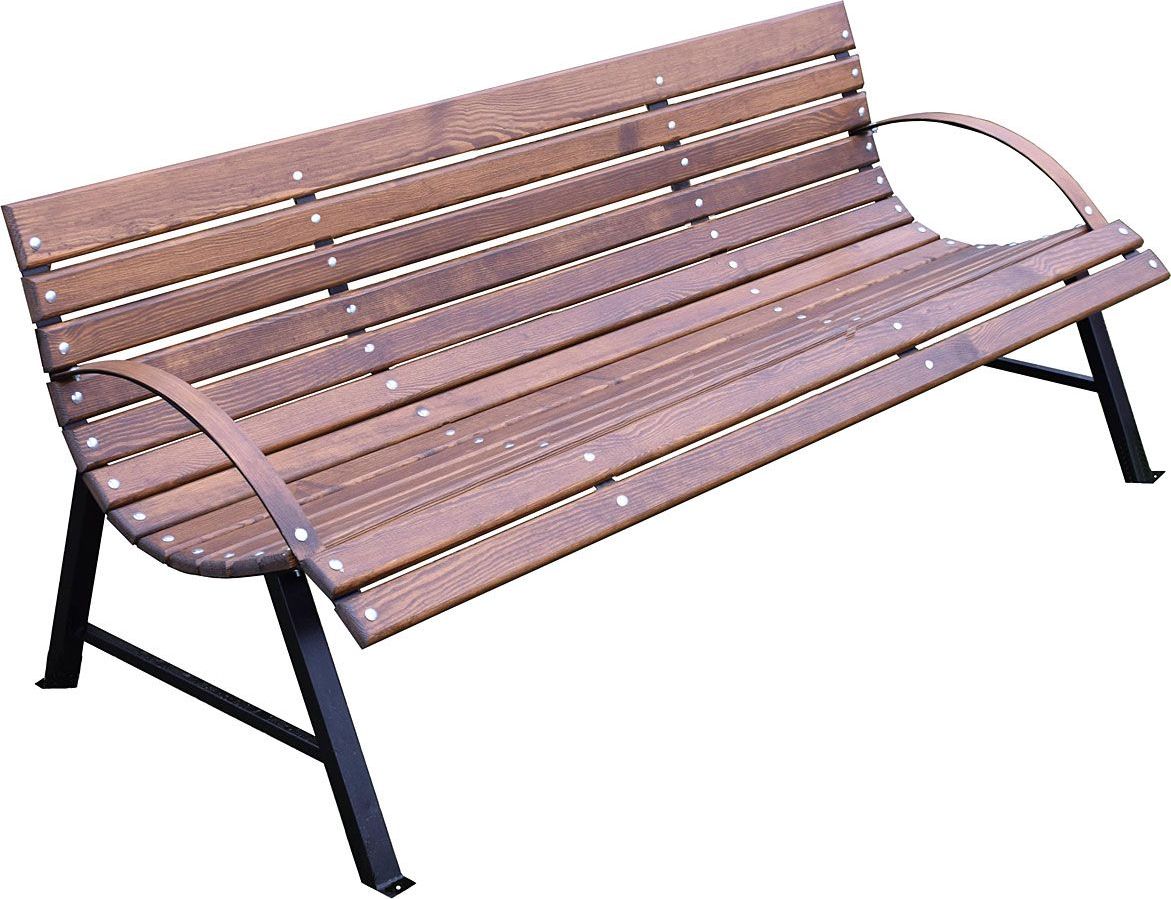 Elior Retro ławka do ogrodu Wagris 200 cm - orzech