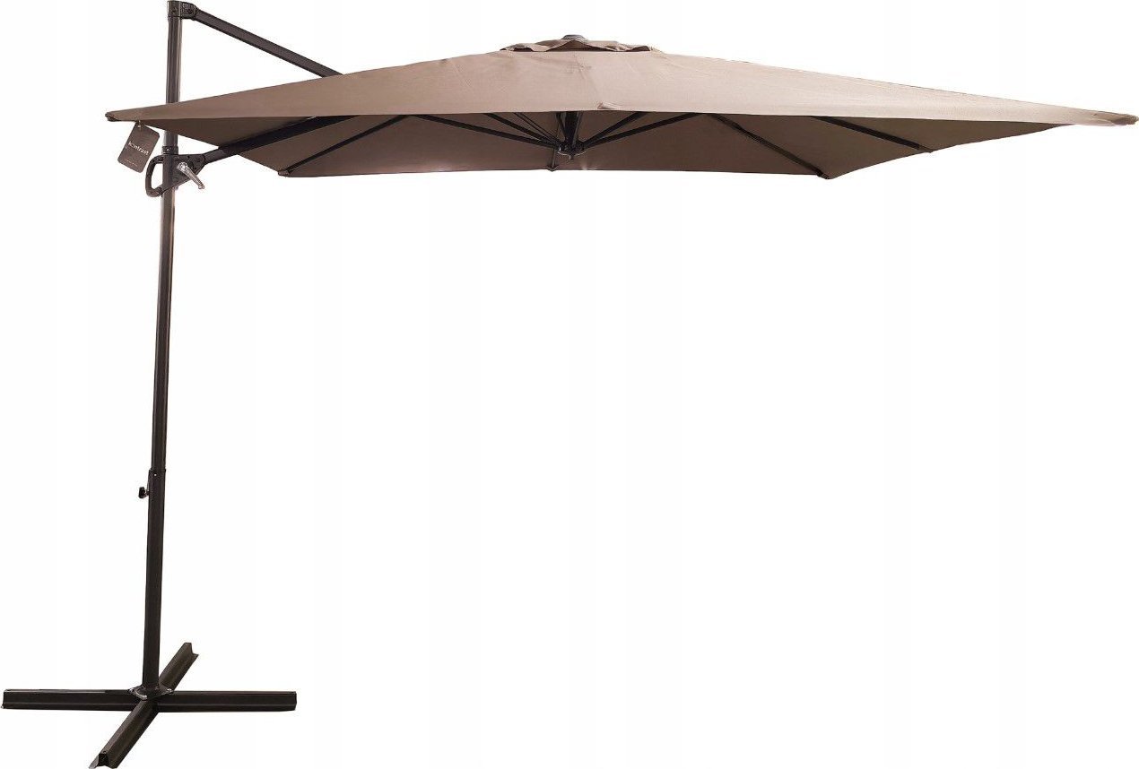 kontrast Parasol ogrodowy duży składany regulowany AUSTIN 300 cm + pokrowiec beżowy