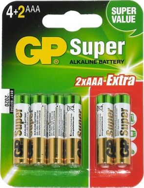 GP Bateria Super AAA / R03 6 szt.
