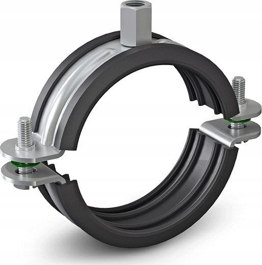 Obejma pojedyncza DUO UPGD z okładziną 160 (151-160) BK M8/M10