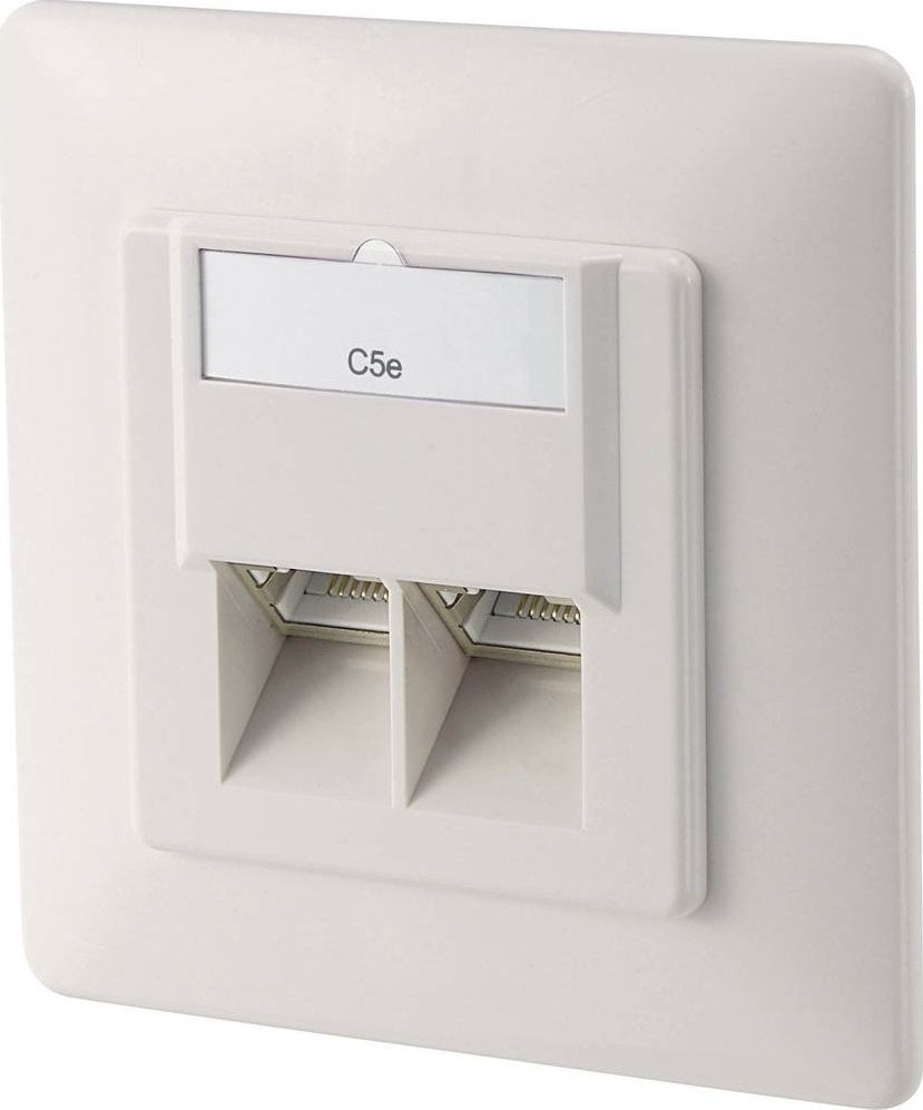 Digitus CAT 5e mod wall outlet. shield - DN-9001-N