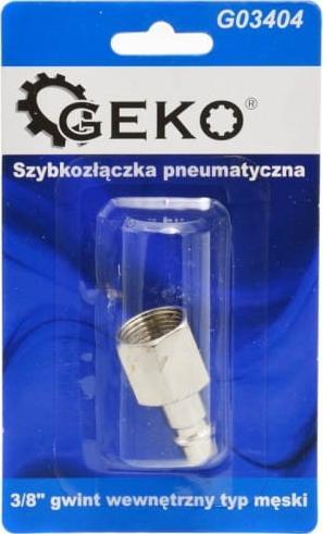 Geko SZYBKOZŁĄCZKA PNEUMATYCZNA TYP MĘSKI 3/8" GWINT WEWNĘTRZNY (BLISTER) (10/100) G03404 GEKO