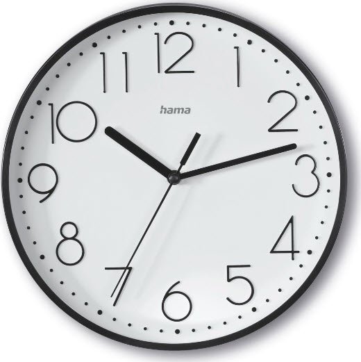 Hama ZEGAR ŚCIENNY SALINA CZARNY 22 cm