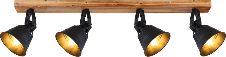 Lampa sufitowa Globo Spot natynkowy LED Ready brązowy Globo GNTHER 15466S-4