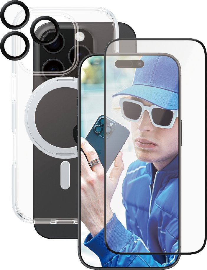 PanzerGlass CARE Feature 3-in-1 Ceramic iPhone '24 6.3" Pro