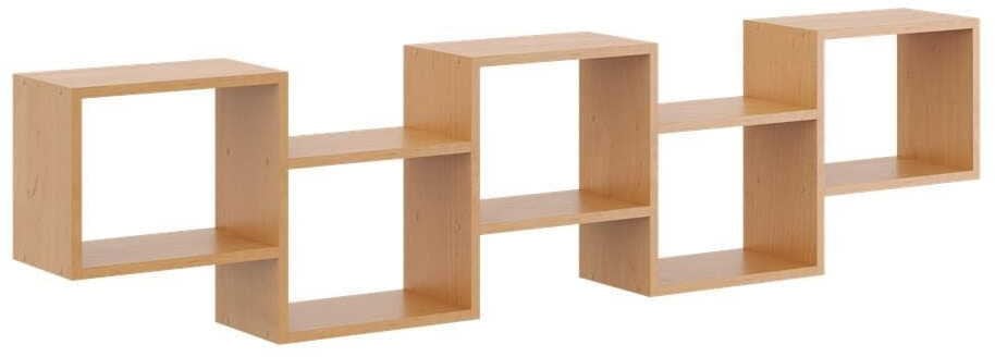 Półka ścienna, wisząca, regał, 186x18x44 cm, olcha, mat