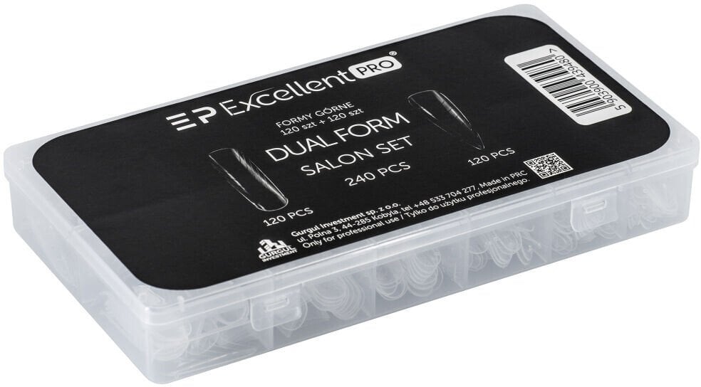 Excellent PRO Dual Form Salon Set formy górne w dwóch kształtach 240szt