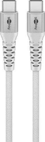 Kabel USB Goobay USB-C - USB-C 1 m Biały (70193)