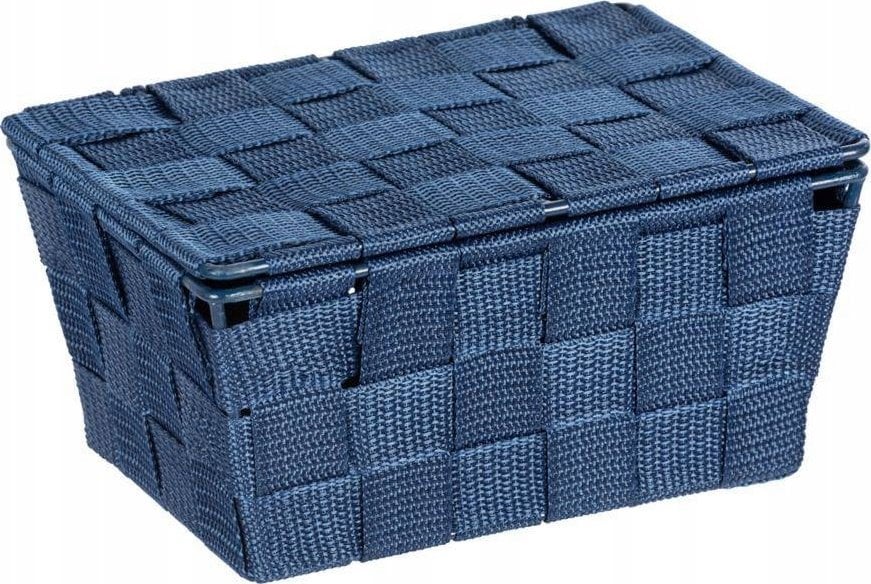 Wenko Koszyk łazienkowy z wieczkiem ADRIA, granatowy, Wenko